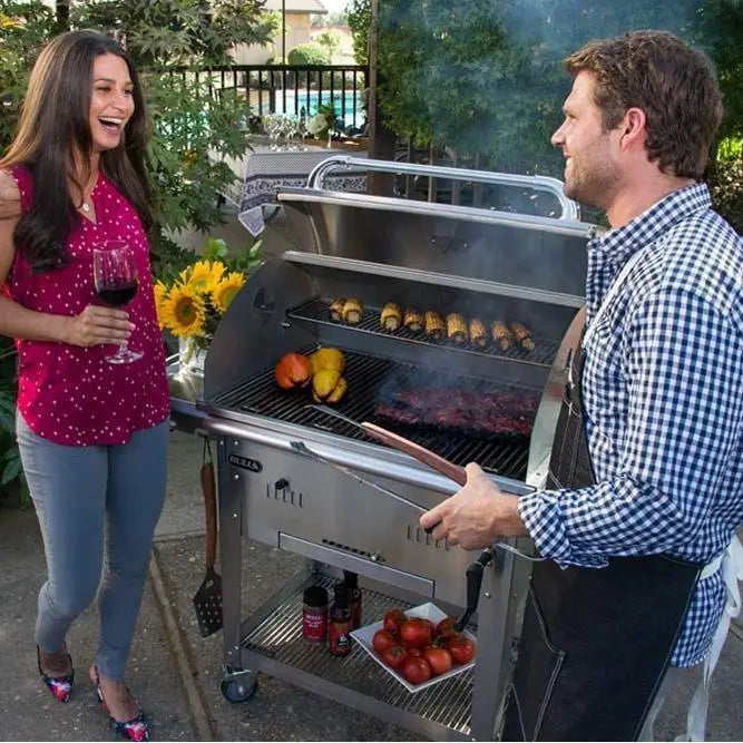 Bull Bison Premium 30-Inch Built-In Charcoal Grill Designing Backyards