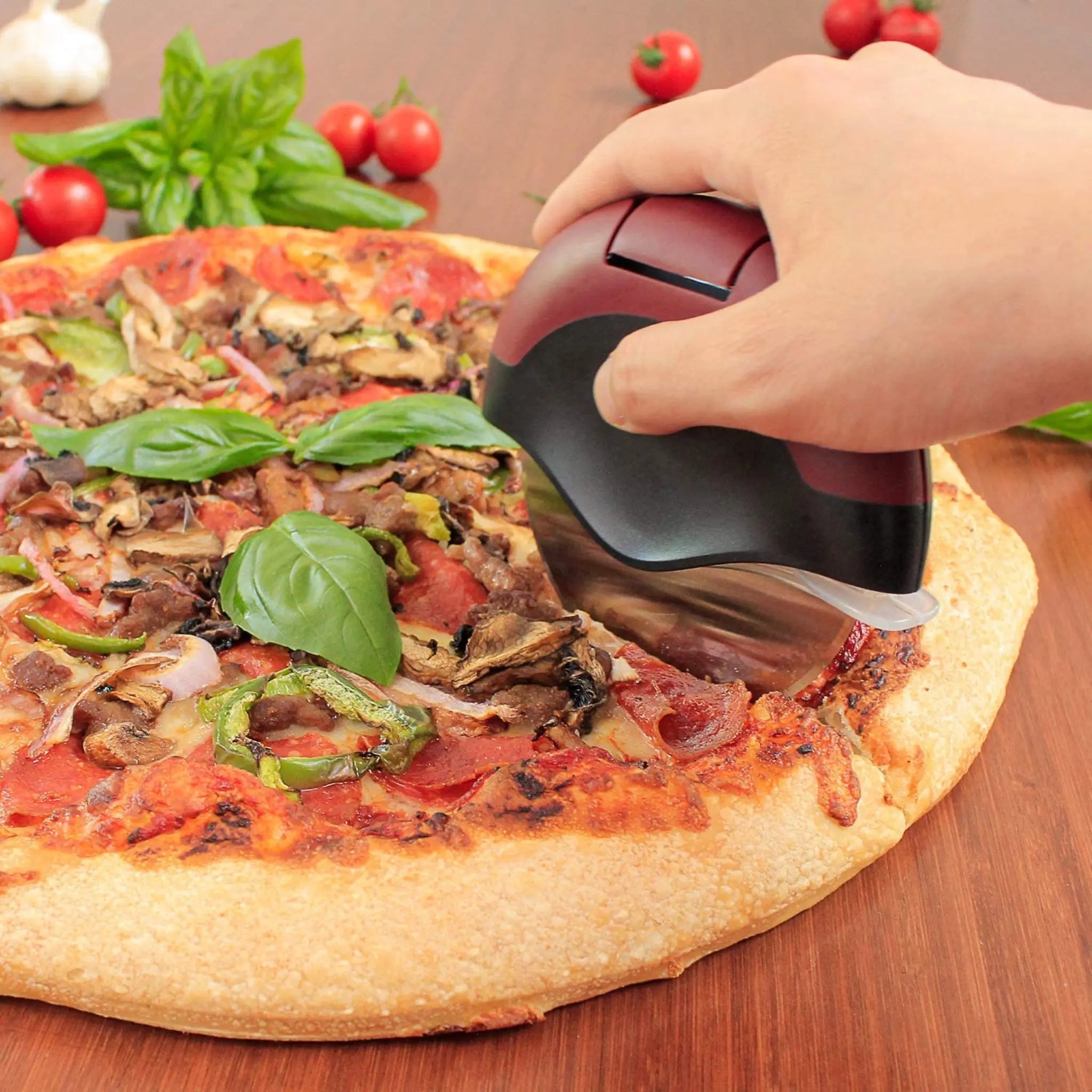 Aluminum Pizza Cutter - Pizza Wheel Cutter with Blade Guard Chicago Brick Oven