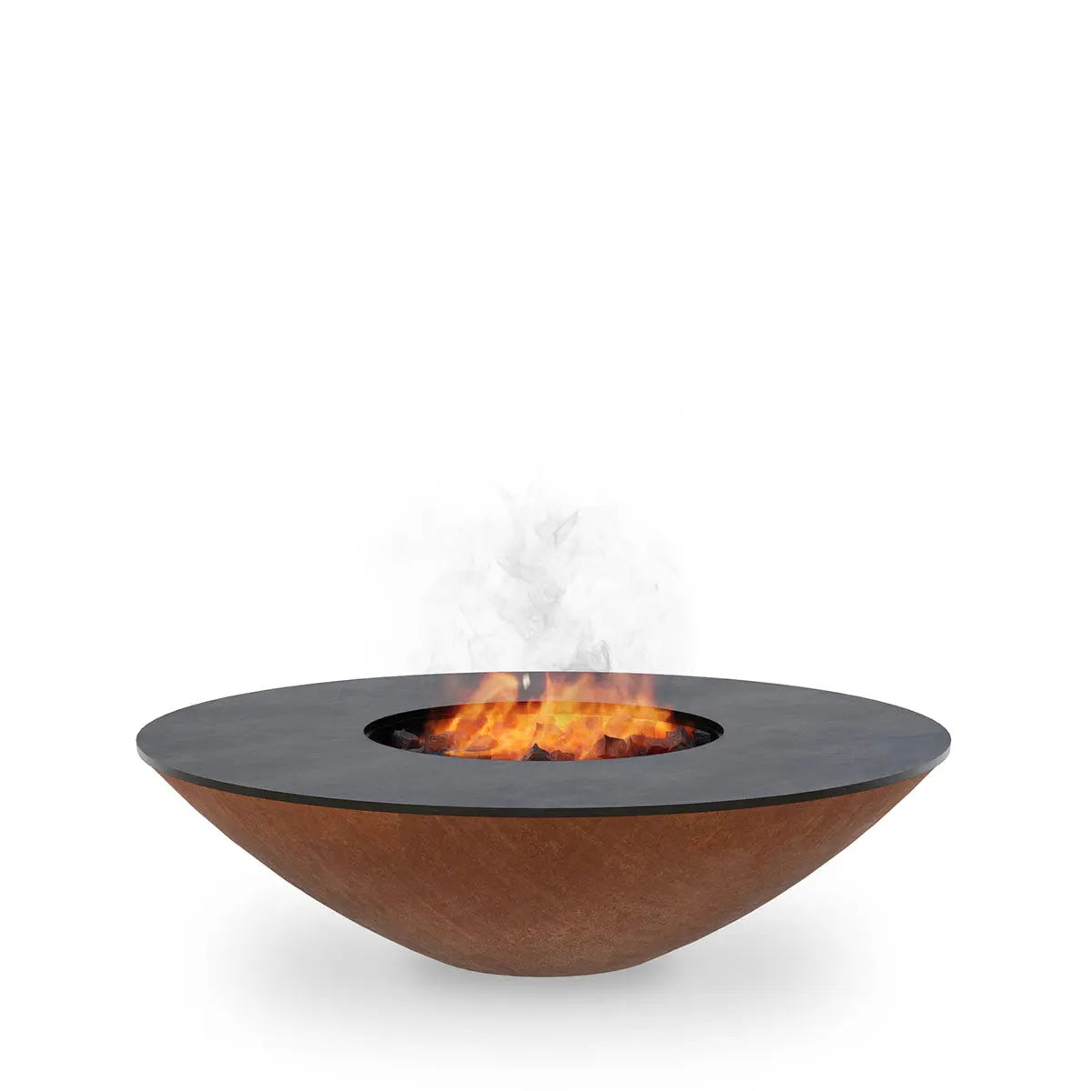 Arteflame Classic 40″ — Fire Pit with Cooktop (CORTEN Bowl; Short Round / Short Euro / Built-In No Base) Arteflame Outdoor Grills