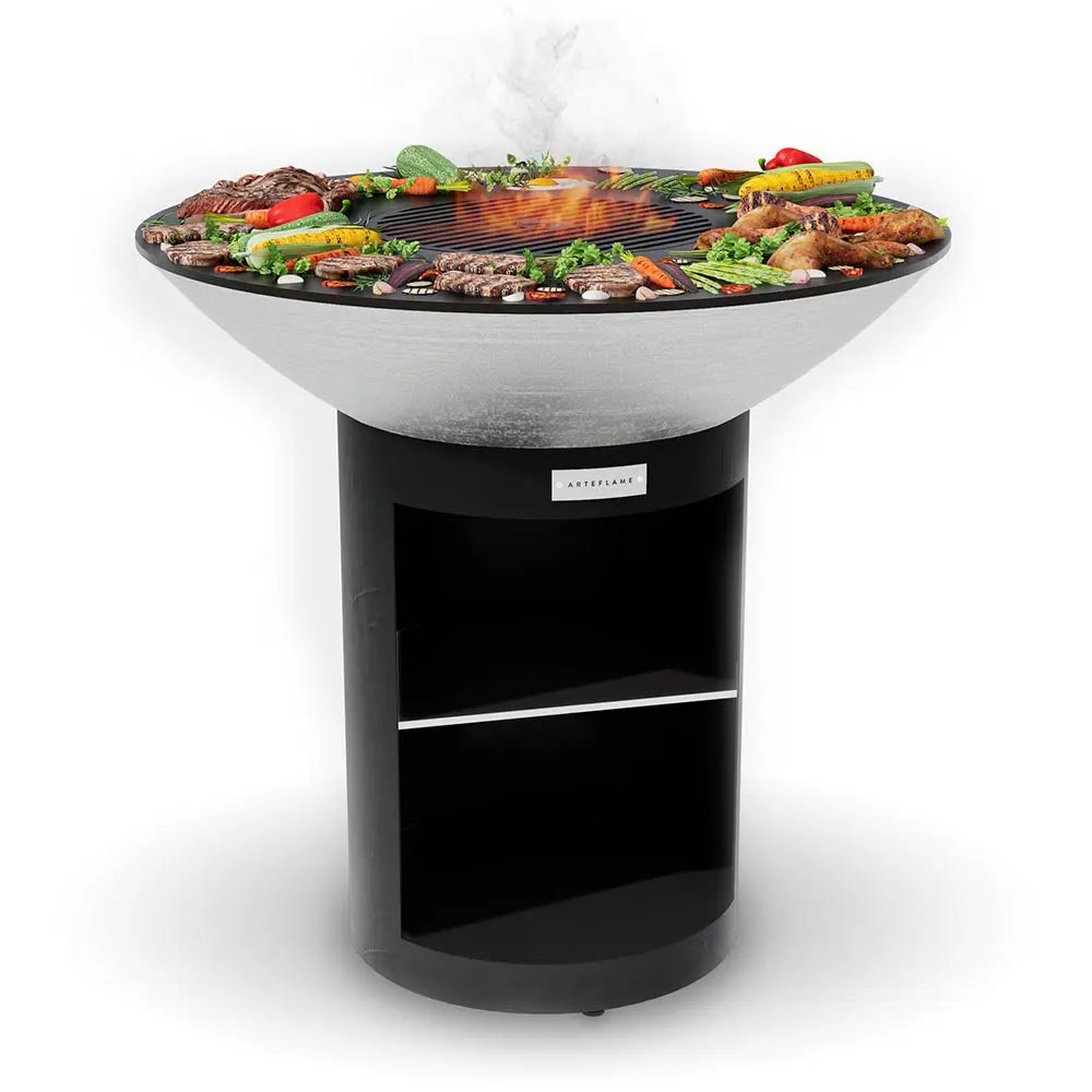 Arteflame Classic 40″ — Storage Base Flat-Top Grill & Fire Bowl (CORTEN Steel) - NovaHaven