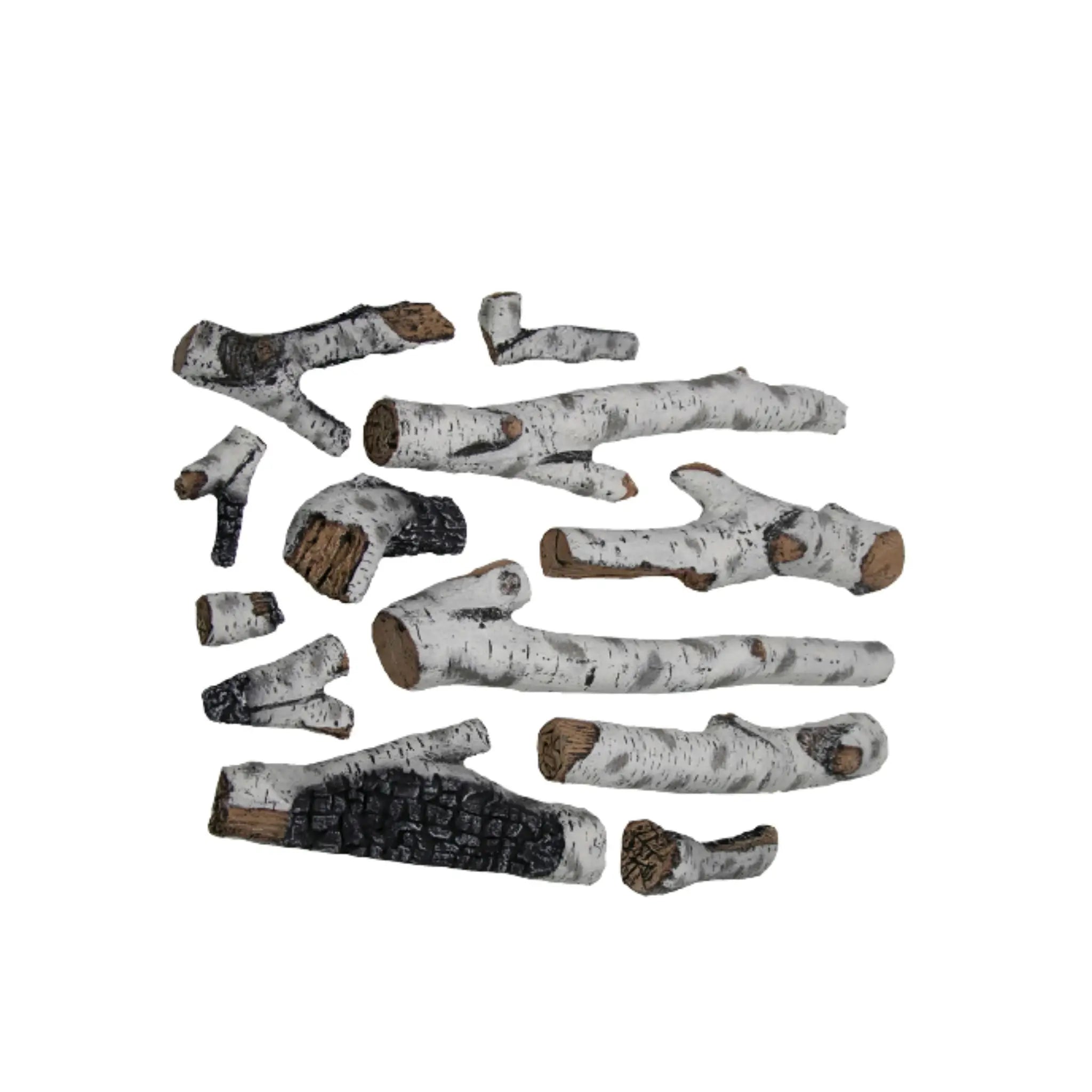 Amantii Birch 12-Piece Large Log Set Amantii