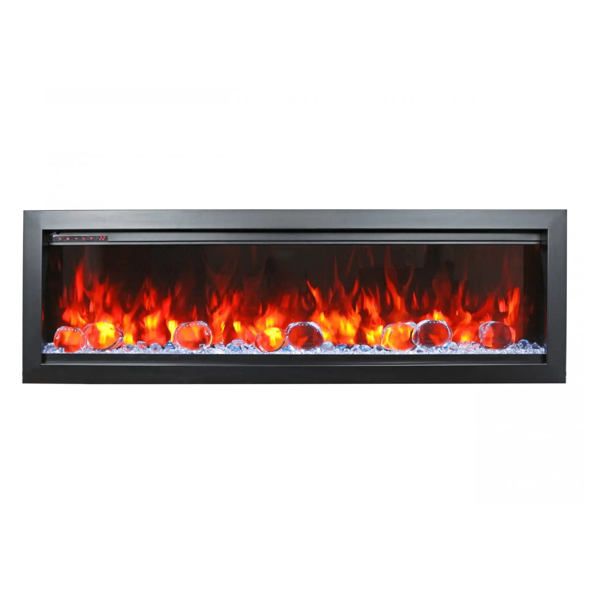 Amantii Symmetry Bespoke 100″ Indoor / Outdoor Electric Fireplace Amantii