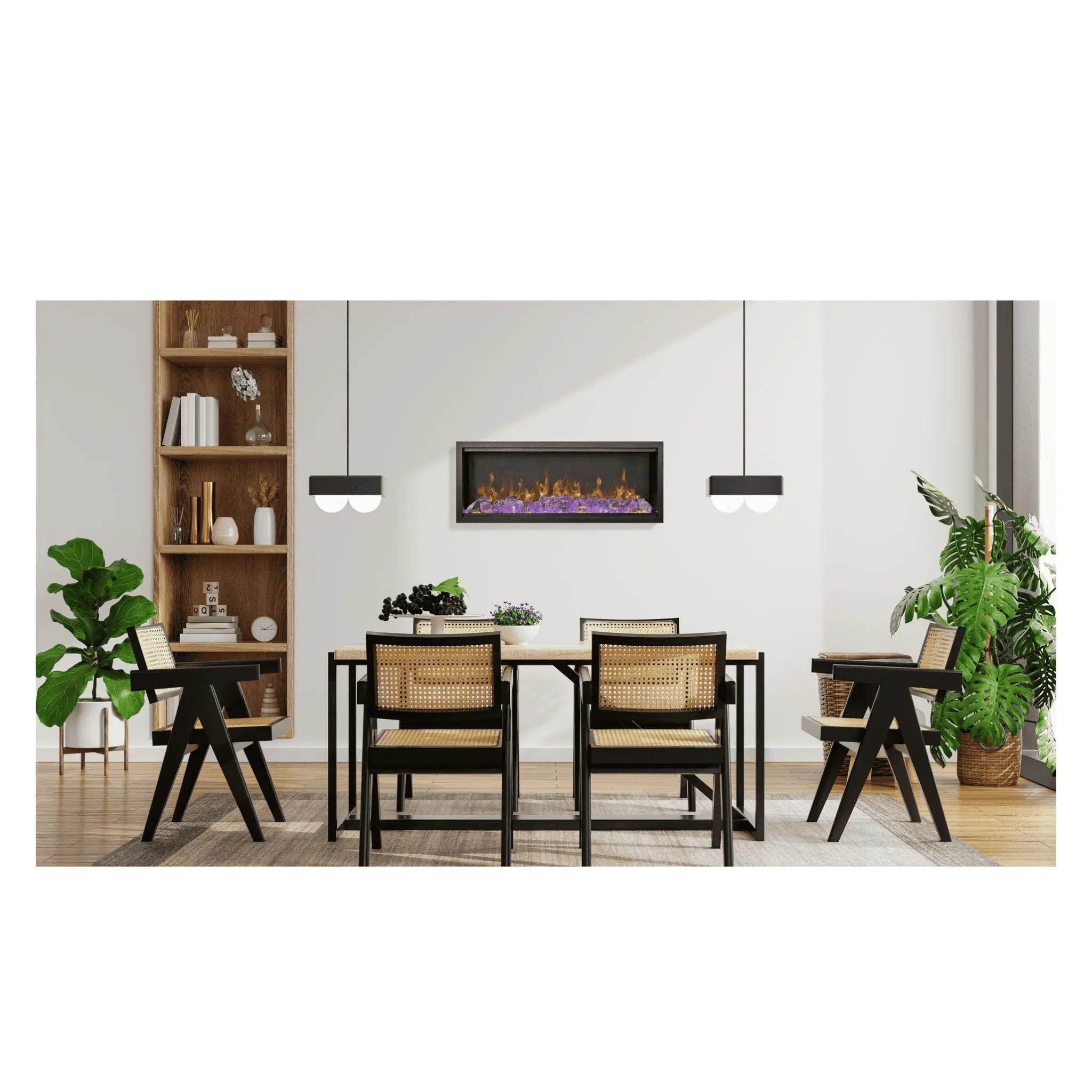Amantii Symmetry Xtra Tall Bespoke 100″ Indoor / Outdoor Electric Fireplace Amantii