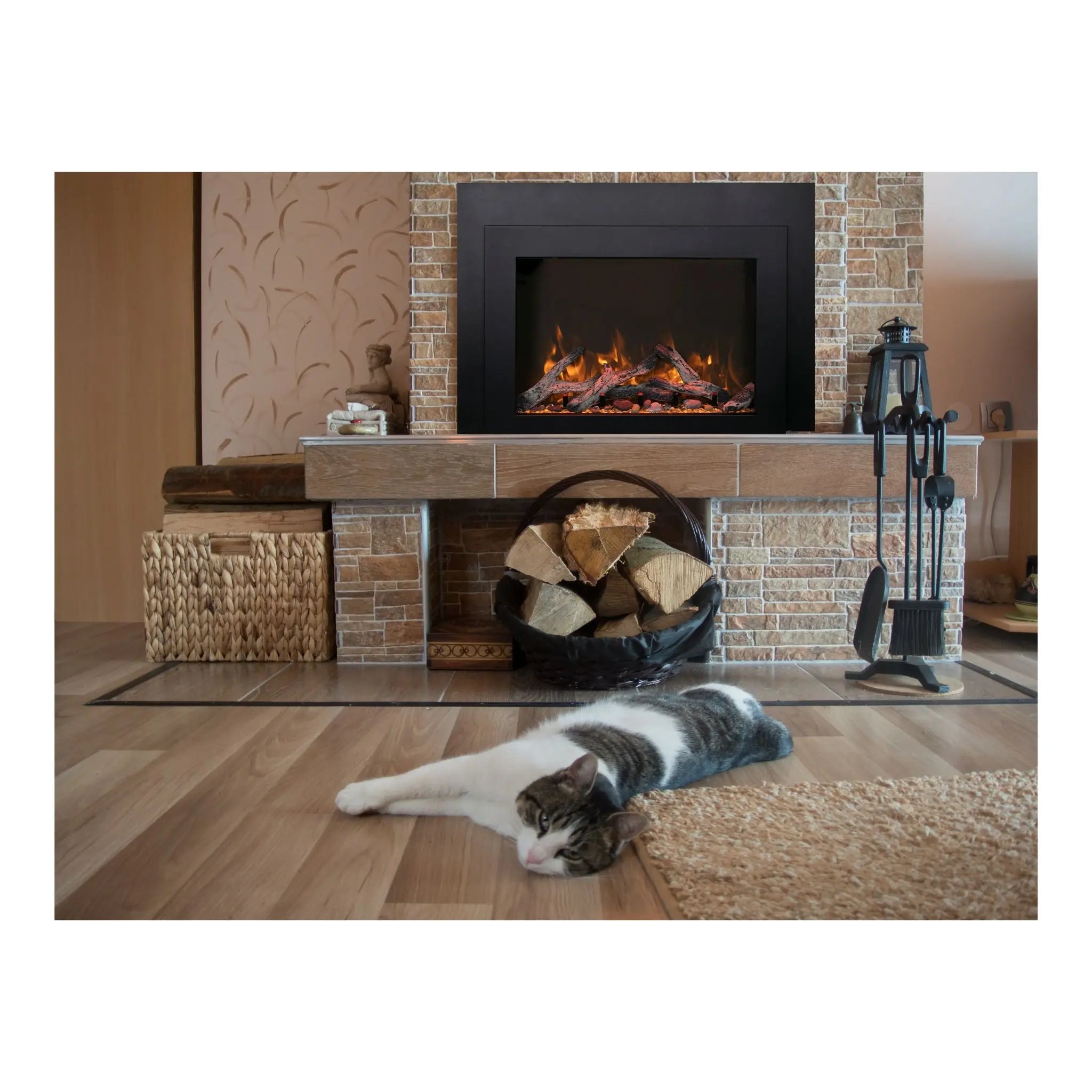 Amantii TRD Bespoke Insert 38″ Indoor / Outdoor Electric Fireplace Amantii