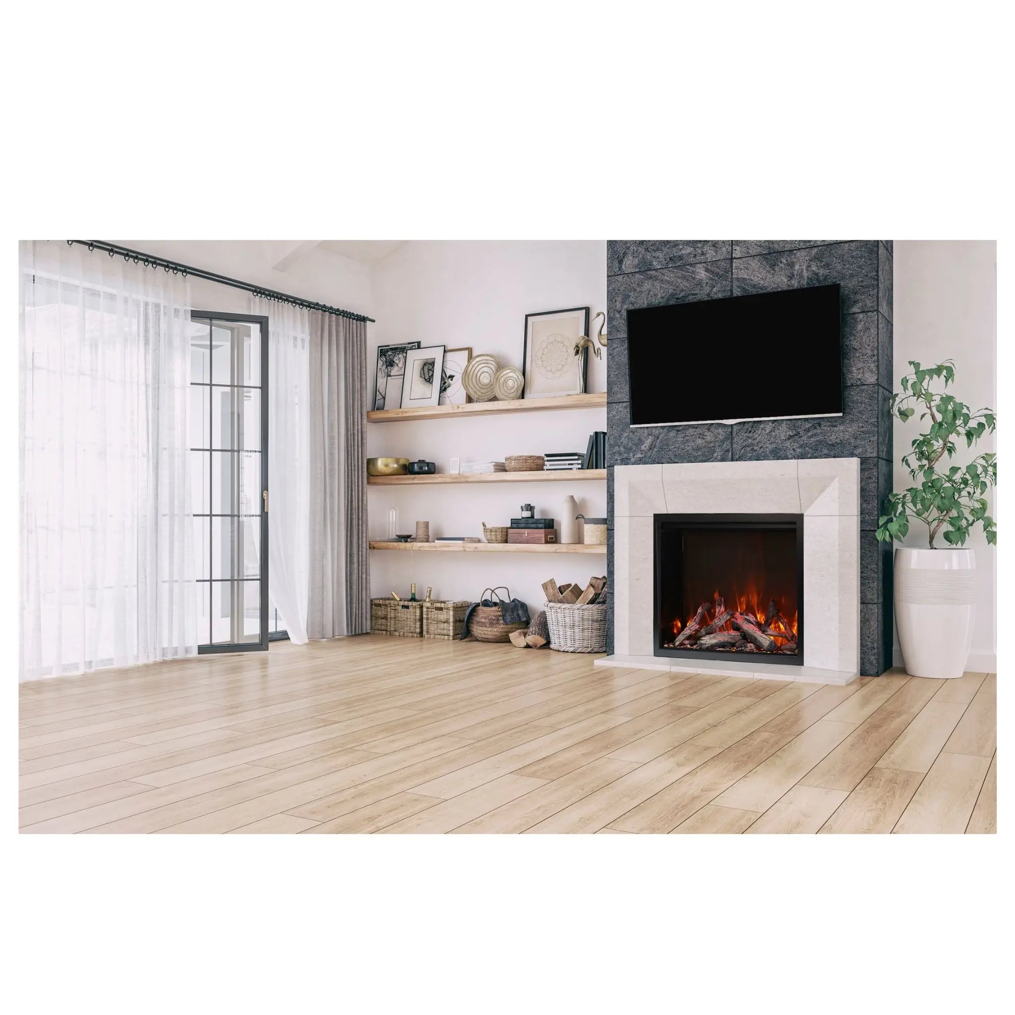 Amantii TRD-48 LUMINA 48” Traditional Lumina Electric Fireplace Amantii