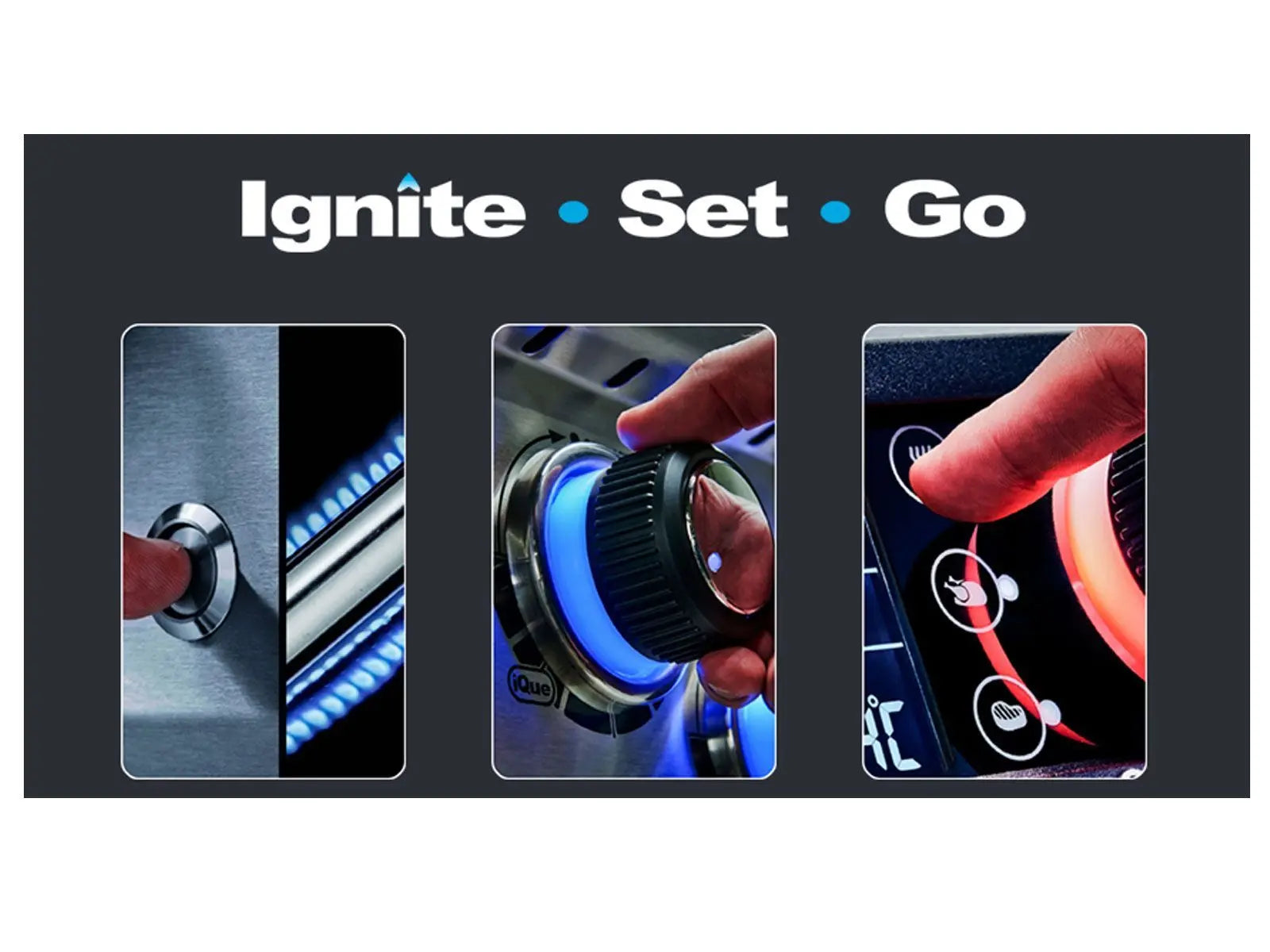 Broil King 9-Foot Outdoor Kitchen Island with Imperial QS 590i 5-Burner Gas Grill, Rotisserie, Side Burner, Refrigerator & iQue™ Technology Control Broil King