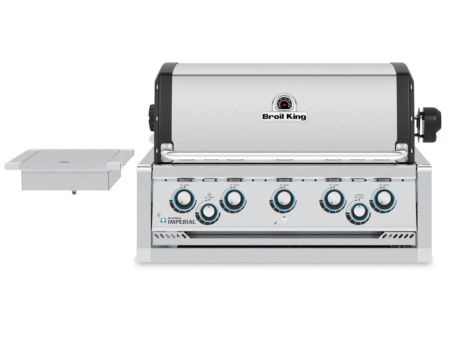 Broil King 9-Foot Outdoor Kitchen Island with Imperial S 590i 5-Burner Gas Grill, Rotisserie, Side Burner & Refrigerator Designing Backyards