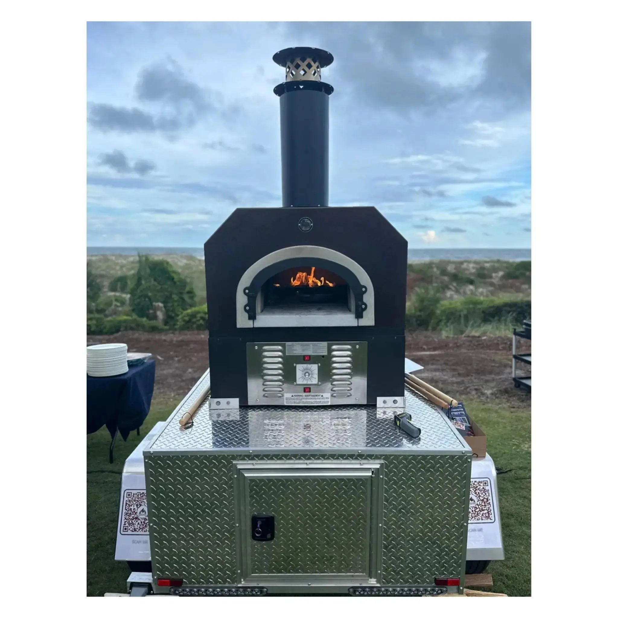 CBO-750 Hybrid Tailgater Mobile Liquid Propane (LP) Pizza Oven Trailer Chicago Brick Oven