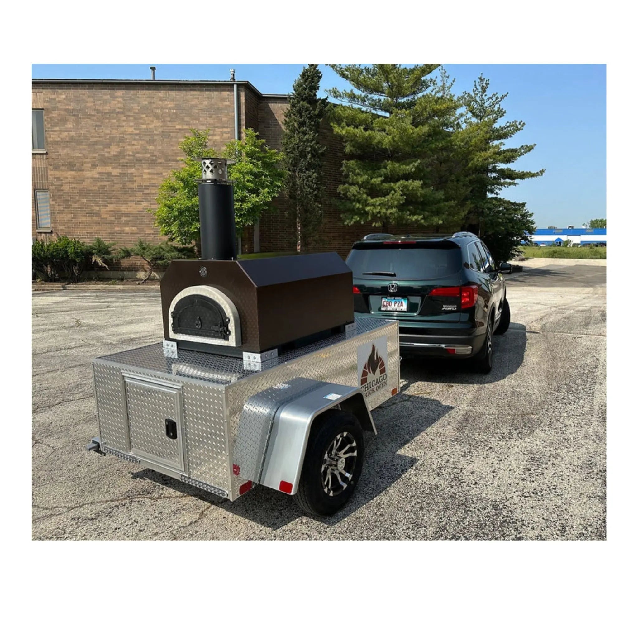 CBO-750 Hybrid Tailgater Mobile Liquid Propane (LP) Pizza Oven Trailer Chicago Brick Oven