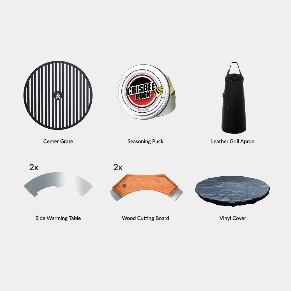 Arteflame Classic 40″ — Round Base Flat-Top Grill & Fire Bowl (CORTEN Steel) Arteflame Outdoor Grills