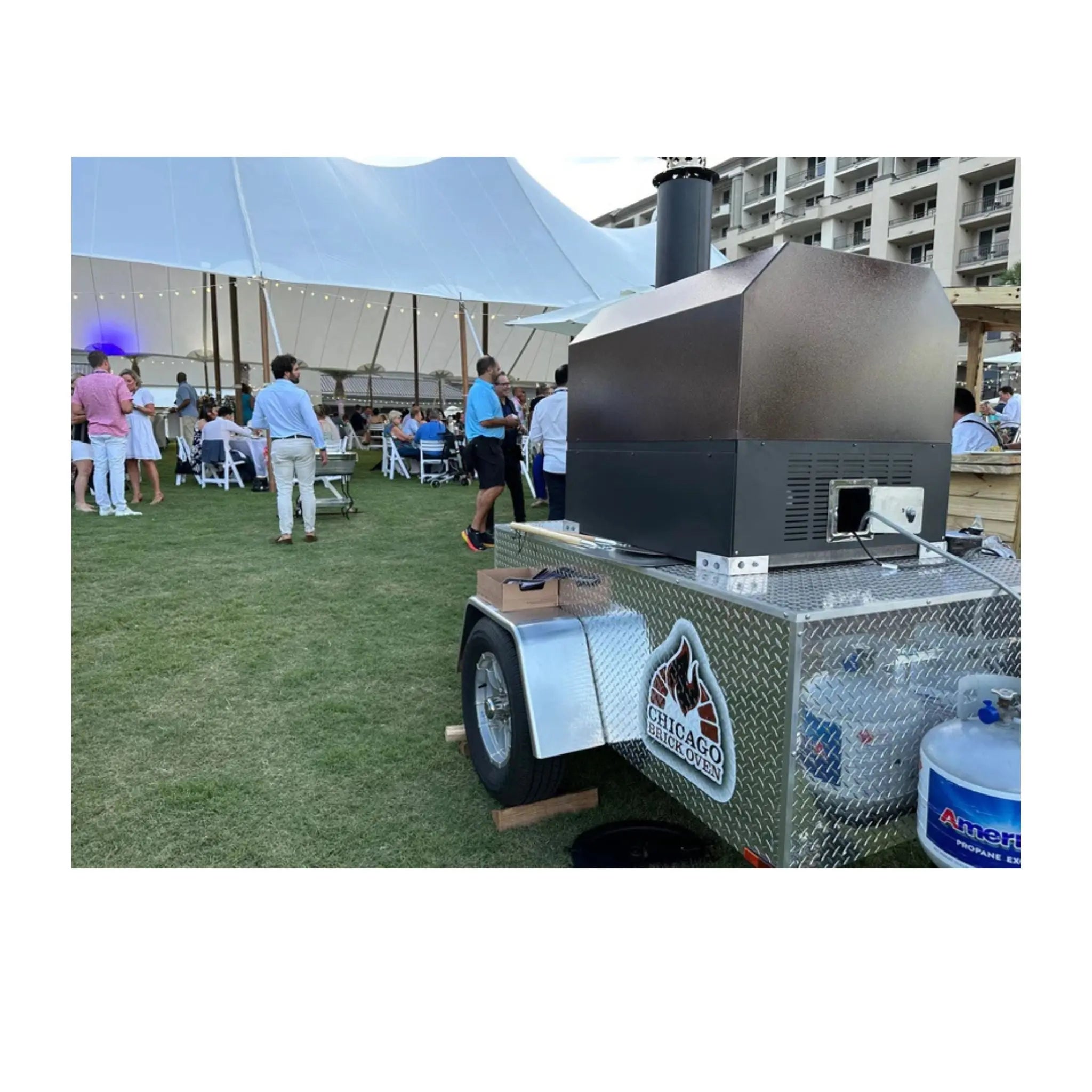 CBO-750 Hybrid Tailgater Mobile Liquid Propane (LP) Pizza Oven Trailer Chicago Brick Oven