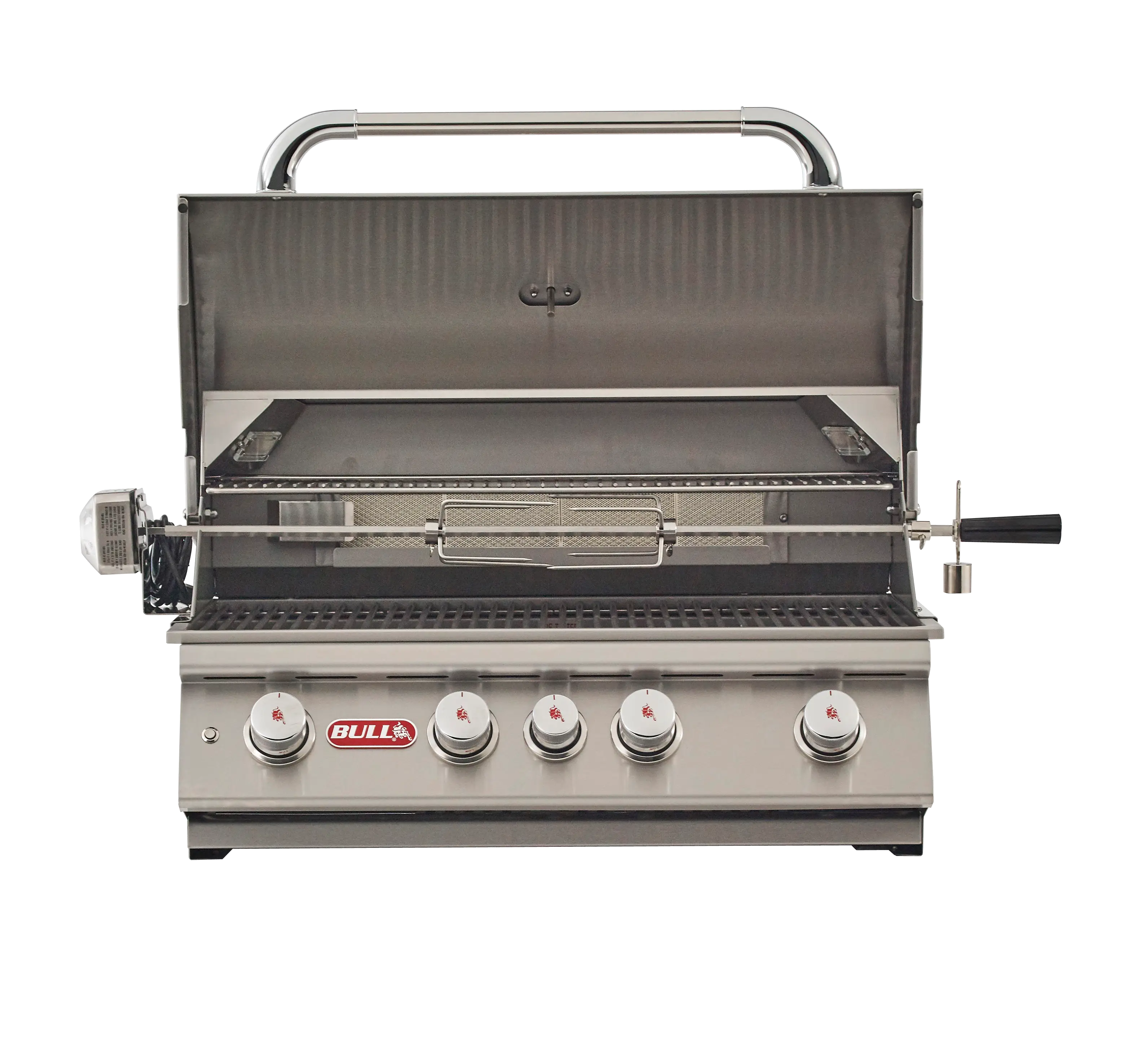 Bull Angus 30-Inch 4-Burner Built-In Gas Grill With Rear Infrared Burner & Rotisserie Kit Designing Backyards
