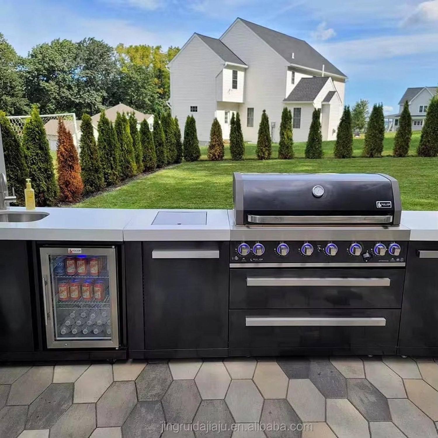 Modular Outdoor Kitchen Cabinet Suite