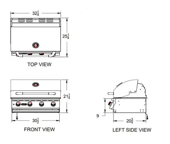 Bull Lonestar Select 30-Inch 4-Burner Freestanding Gas Grill Designing Backyards