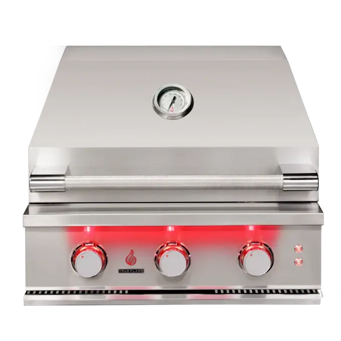 TrueFlame 25-Inch 3-Burner Built-In Gas Grill Designing Backyards
