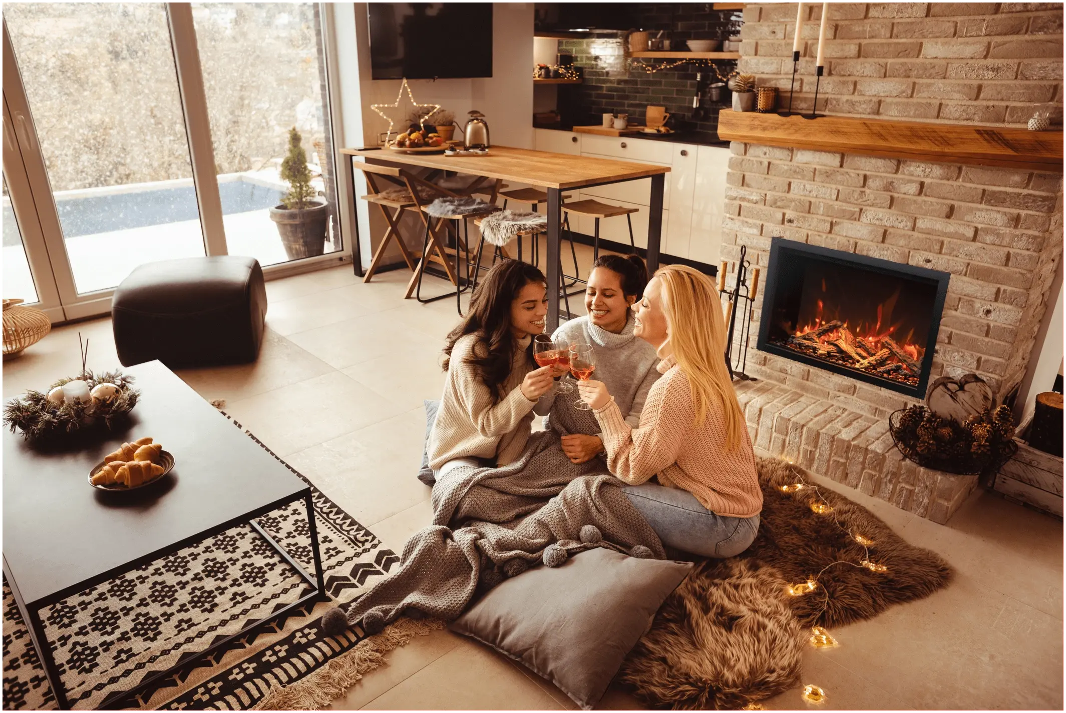 Amantii TRD-30 BESPOKE 30” Traditional Bespoke Indoor / Outdoor Electric Insert - NovaHaven