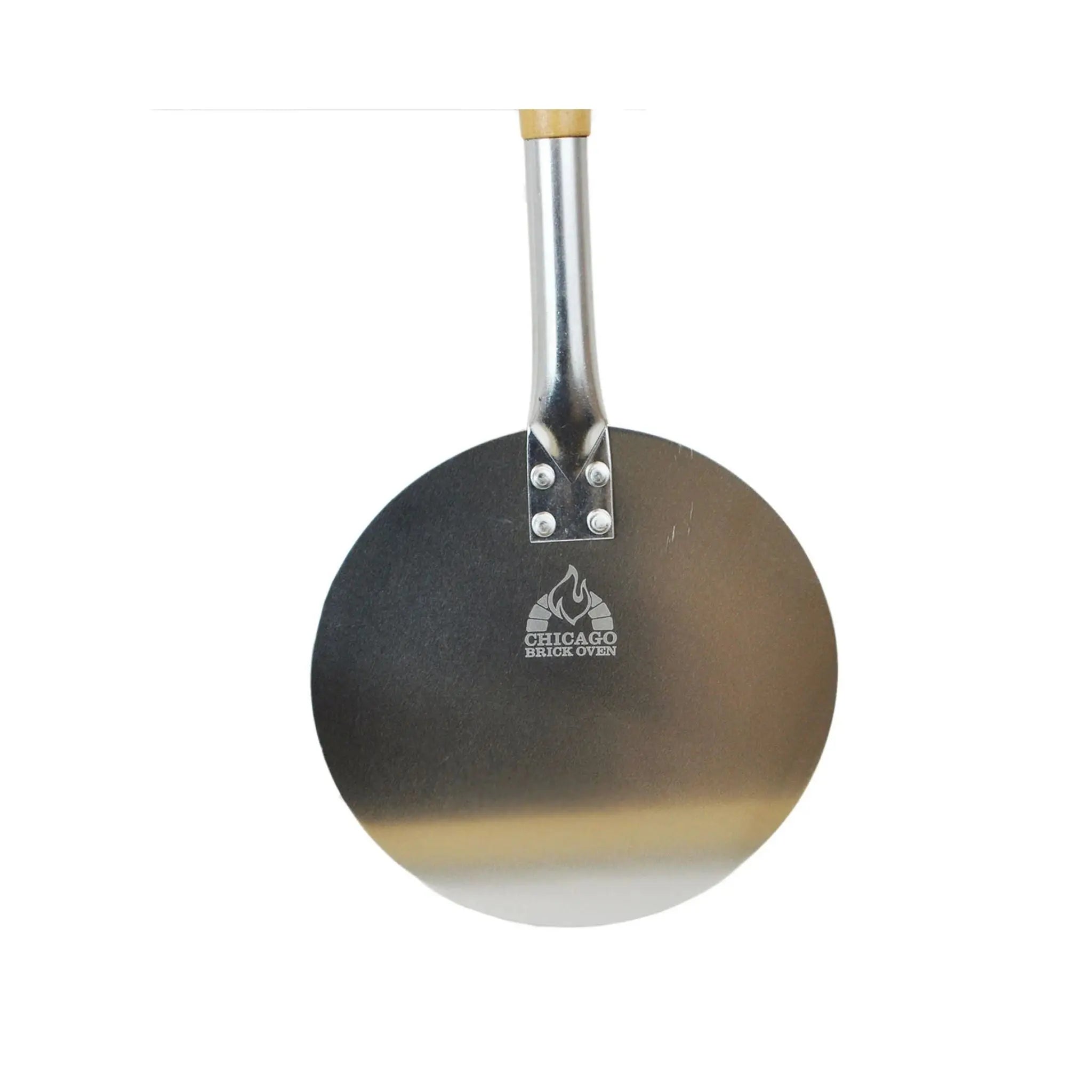 Chicago Brick Oven Aluminum Turning Pizza Peel – 9" Blade with Detachable Wooden Handle & Leather Strap - NovaHaven