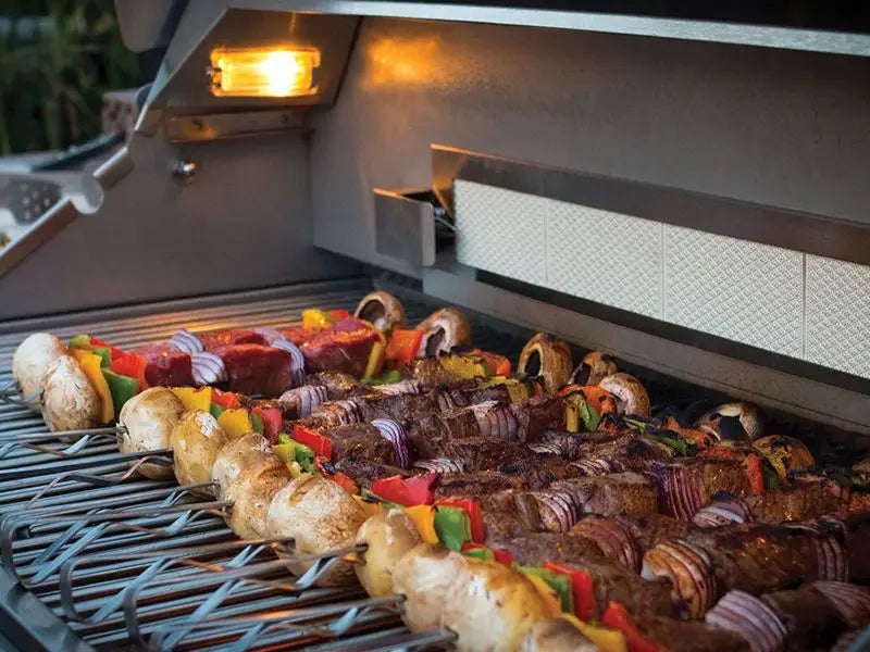 Bull Angus 30-Inch 4-Burner Built-In Gas Grill With Rear Infrared Burner & Rotisserie Kit Designing Backyards