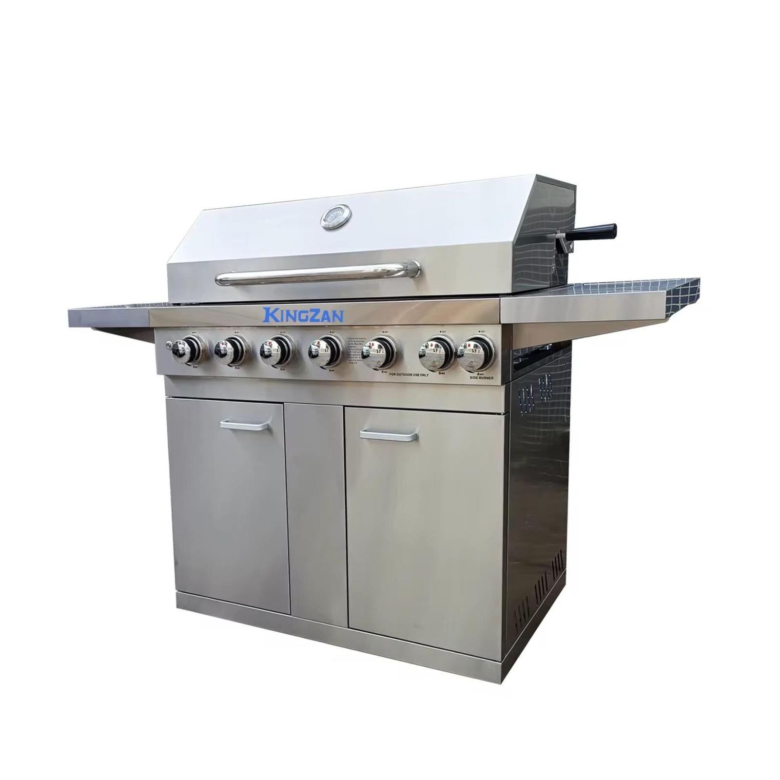 Ultra-Deluxe 7 Burner Built-In Grill with Infrared & Integrated Storage