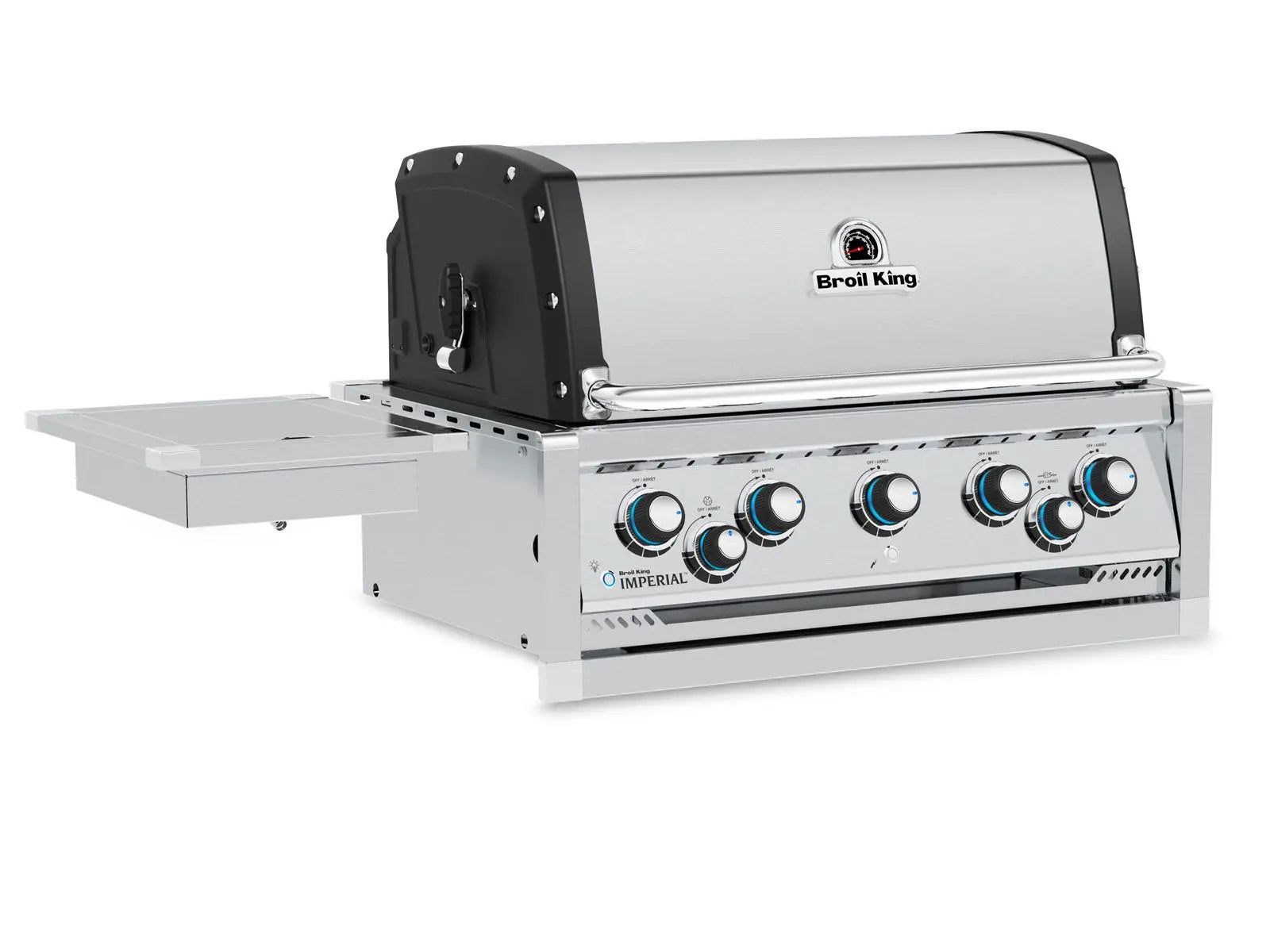 Broil King 9-Foot Outdoor Kitchen Island with Imperial S 590i 5-Burner Gas Grill, Rotisserie, Side Burner & Refrigerator Designing Backyards