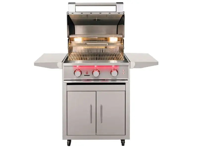 TrueFlame 25-Inch 3-Burner Freestanding Gas Grill with Grill Lights Designing Backyards