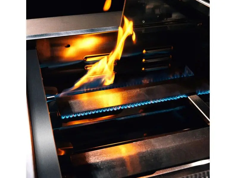 TrueFlame 32-Inch 4-Burner Built-In Grill with Rear Infrared Burner and Grill Lights Designing Backyards