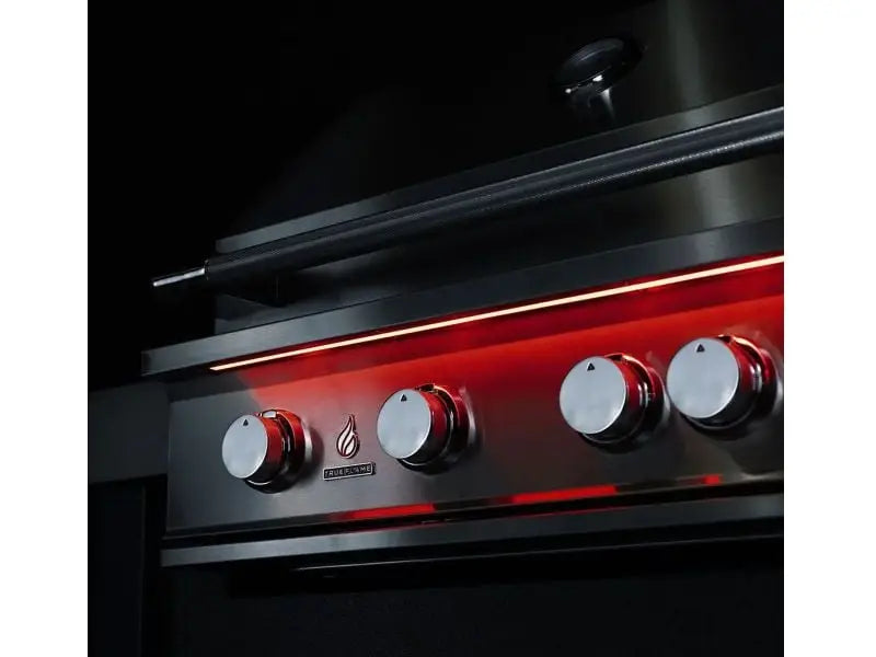 TrueFlame 40-Inch 5-Burner Freestanding Gas Grill with Rear Infrared Burner and Grill Lights TrueFlame
